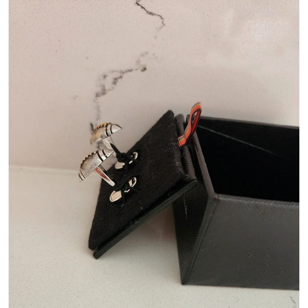 NIB Paul Smith Metal CUFFLINKS Football